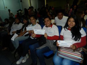 Alumnos beneficiados con becas por parte de la Fundación UV.