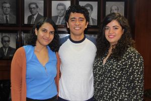 Josué Alejandro Alemán Vilis, Tania María Vidaña Rivera y Karla Elisa Carrillo Rodríguez.