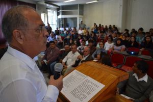 Eusebio Ortiz Córdoba durante la presentación del proyecto de restauración.