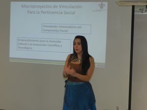 Rebeca Hernández Arámburo durante su participación en la Tercera Reunión de la ANUIES.