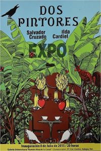 Cartel de la última exposición en que participó el maestro, autoría de Gerardo Vargas Frías