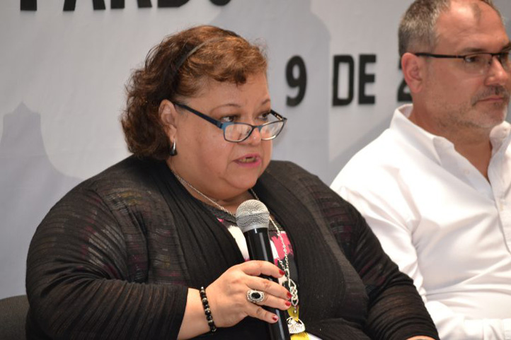 Leticia Garibay Pardo durante su intervención