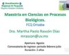 La región Orizaba-Córdoba ofrece la Maestría en Ciencias en Procesos Biológicos