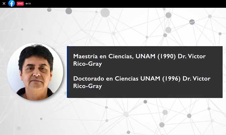 José Guadalupe García, investigador del Inecol, recordó los aportes de Víctor Rico Gray, investigador del Instituto de Neuroetología-UV 