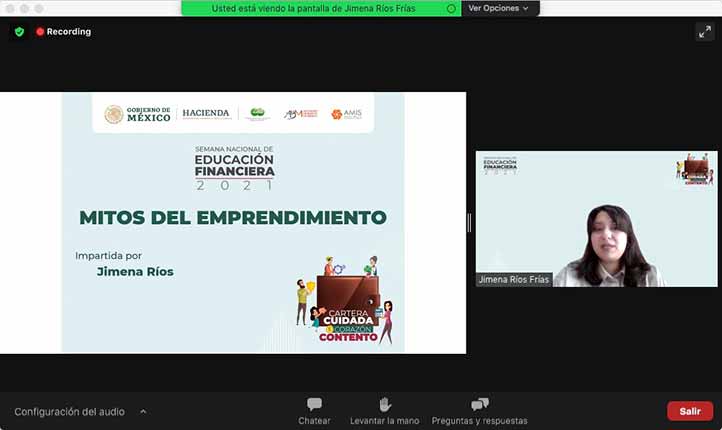 Jimena Ríos, de Grupo Citibanamex, habló sobre los mitos del emprendimiento en la SNEF 2021 