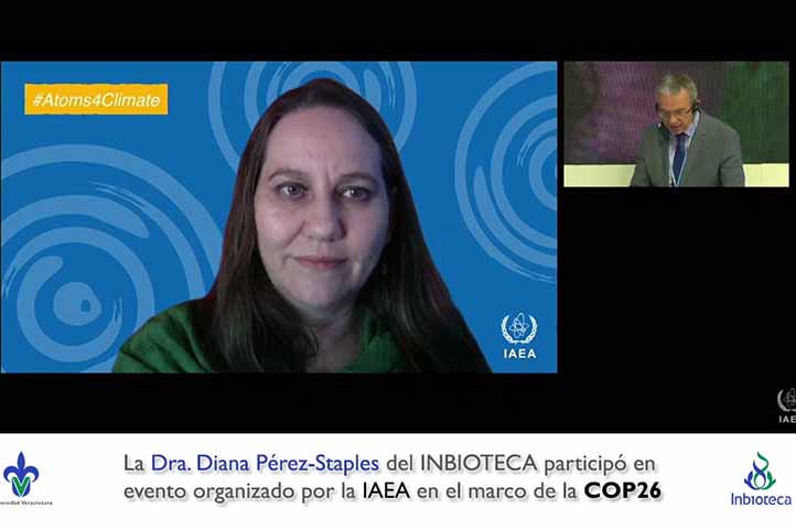 Diana Pérez Staples, investigadora de Inbioteca, habló sobre su participación en el panel organizado por la IAEA dentro del COP26 
