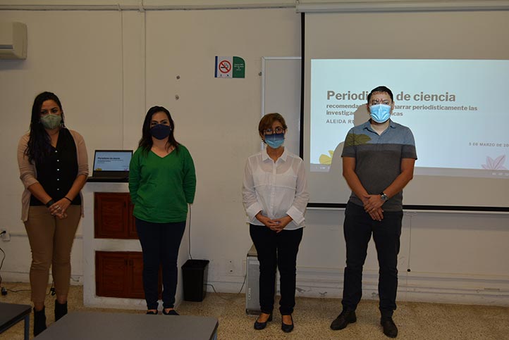 Aleida Rueda, Elvira Morgado, Guadalupe Mar y Alfredo Reyes Gutiérrez