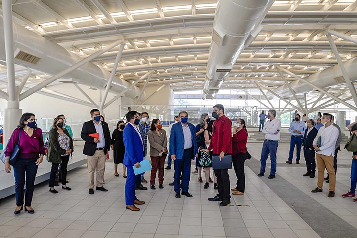 En su recorrido, se visitaron las instalaciones del Centro Universitario para las Artes, la Ciencia y la Cultura (CUACC)