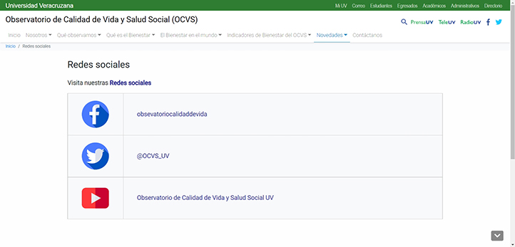 El OCVS cuenta con redes sociales donde se pueden conocer sus trabajos que realizan en la actualidad