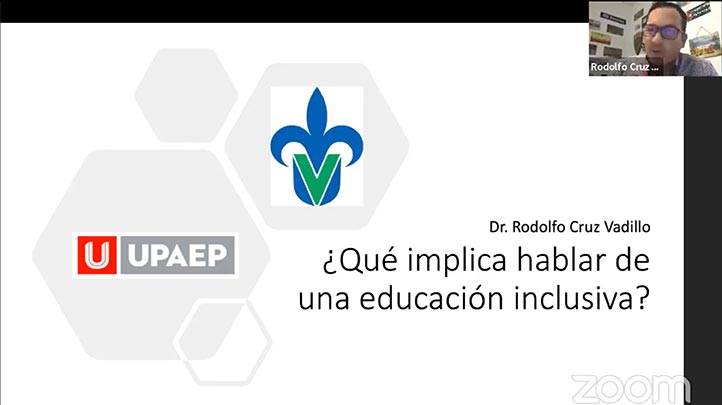 Rodolfo Cruz, investigador de la UPAEP, impartió conferencia respecto al concepto de educación inclusiva