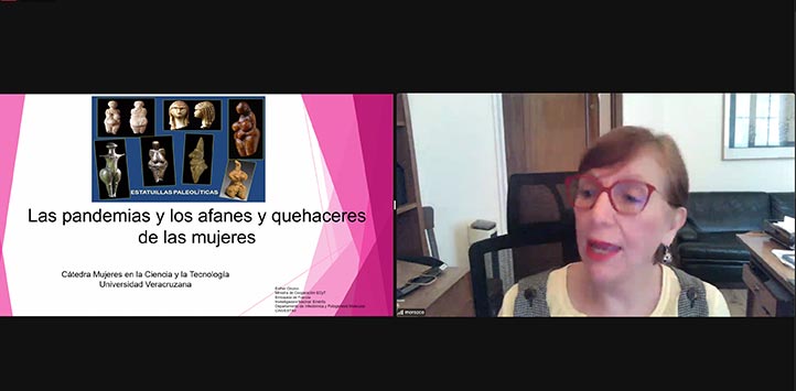 María Esther Orozco, catedrática del Cinvestav, dictó una ponencia magistral sobre la aportación de mujeres en pandemia