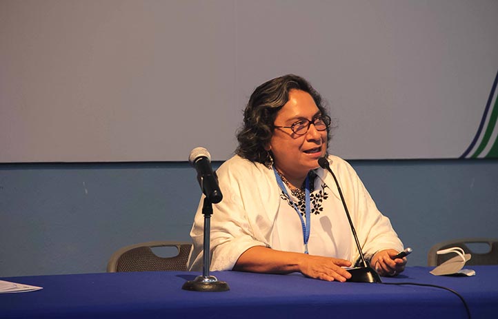  Blanca Estela Pelcastre Villafuerte, investigadora del Instituto Nacional de Salud Pública, ofreció la conferencia “Equidad en salud durante la pandemia”