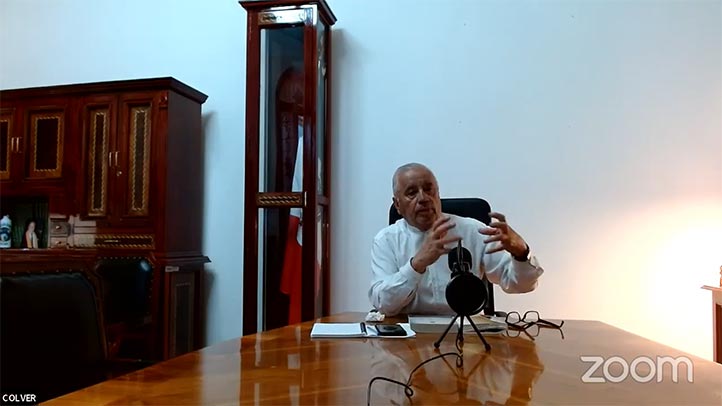 Mario Raúl Mijares, rector del Colver, participó como ponente abordando la asignación presupuestal al municipio