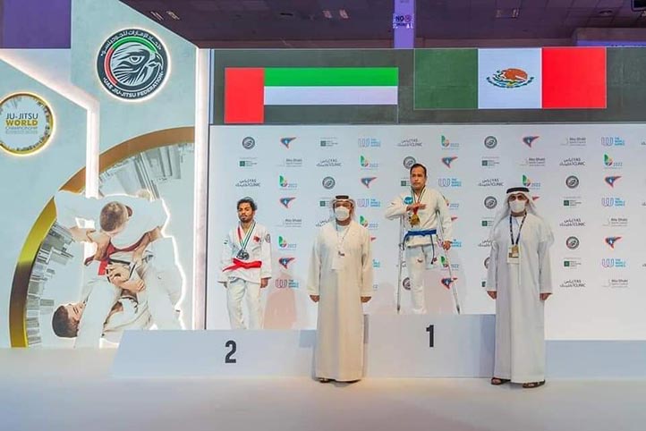 Gilberto Moreno fue campeón del mundial de parajiu-jitsu realizado en la ciudad de Abu Dhabi, en 2021