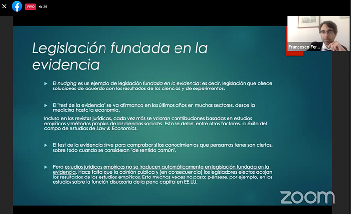 Nudging, ejemplo de legislación fundada en la evidencia que ofrece soluciones de acuerdo a resultados de aplicación de las ciencias y experimentos