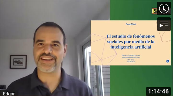 Edgar Duéñez-Guzmán habló sobre fenómenos sociales por medio de la inteligencia artificial