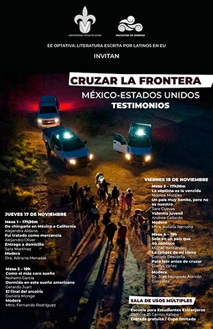 El evento “Cruzar la frontera México-Estados Unidos. Testimonios” será de libre acceso a todo público