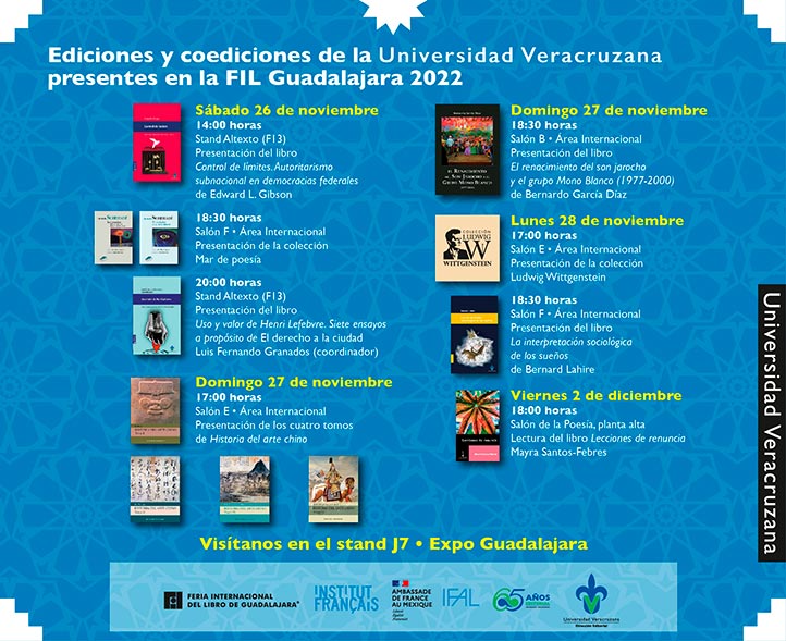 La Editorial UV presentará ocho de sus publicaciones y tendrá un stand de venta de libros en la FIL de Guadalajara