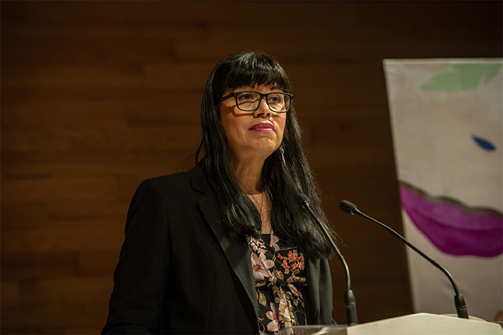 Verónika Alejandra Inclán Cazarín, de la región Orizaba-Córdoba, habló en representación de los galardonados de nivel Licenciatura y Especialización