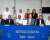 Autoridades universitarias y funcionarios del Ayuntamiento de Úrsulo Galván en la celebración del convenio de colaboración