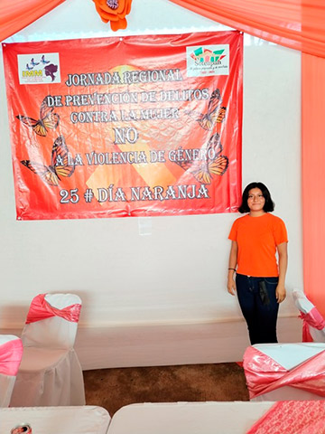 Alma Tolin Bautista, alumna de la Licenciatura en Gestión Intercultural para el Desarrollo
