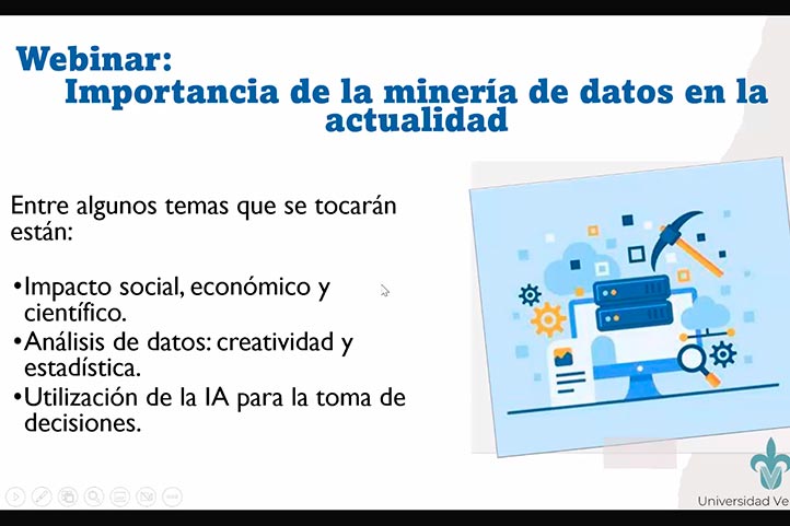 Dictó webinar sobre la utilidad e importancia del data mining en la actualidad