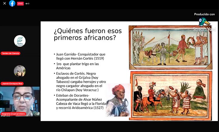 Sagrario Cruz Carretero ofreció la plática para dar una idea de la herencia africana e identificar parte de ella en la cotidianidad