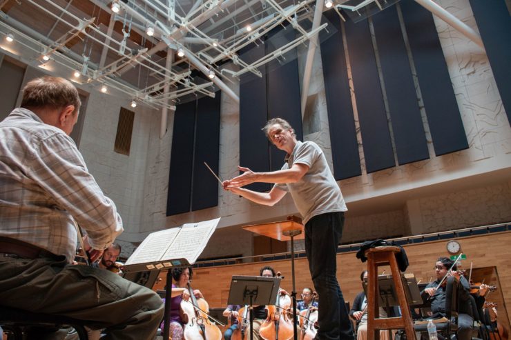 La Orquesta Sinfónica de Xalapa en ensayo 