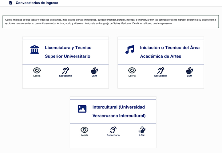 Convocatorias de ingreso