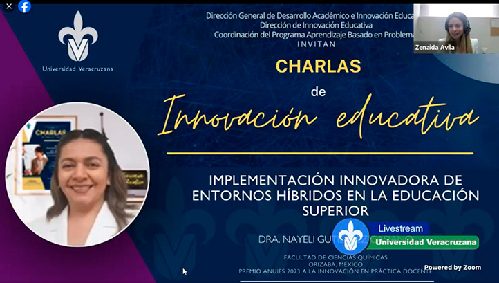 Nayeli Gutiérrez Casiano ofreció la conferencia “Implementación innovadora de entornos híbridos en la educación superior” 