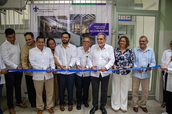 Autoridades de la Universidad Veracruzana inauguraron espacios de la Facultad de Medicina en la Unidad de Ciencias de la Salud 