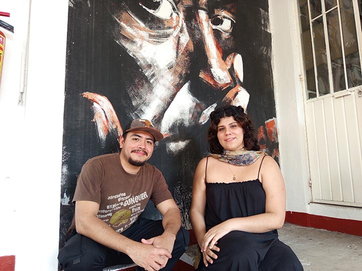 Cuauhtémoc Hernández y Alexandra López, estudiantes de la Licenciatura en Jazz 