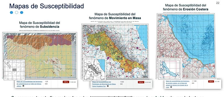 Los mapas de susceptibilidad se componen de estudios regionales 