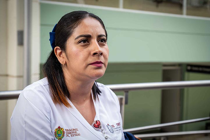 Claudia Olmos, enfermera del Centro de Salud “Gastón Melo” 