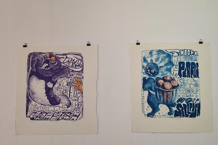 Las obras de arte abordan la temática de los gatos