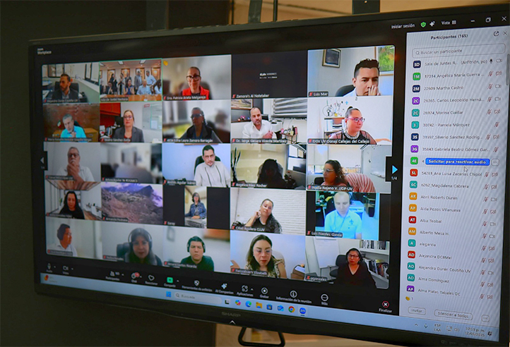 Participaron de manera remota vicerrectores, vicerrectoras, titulares de secretarías y autoridades académicas de las cinco sedes regionales 