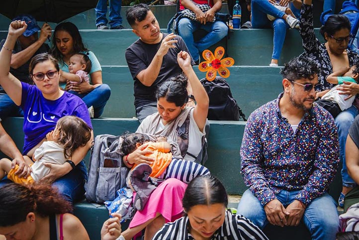 Cada año se suman más familias a las actividades realizadas dentro de la Semana Mundial de la Lactancia Materna, comentó Sampieri Ramírez 