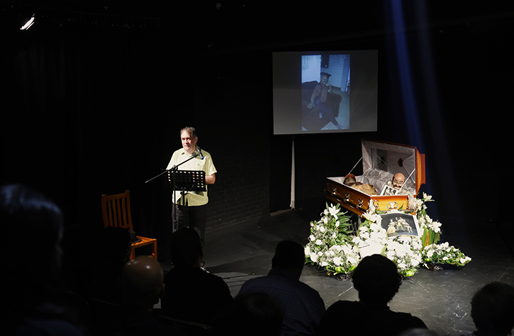 El director de la Orteuv, Mario Espinosa Ricalde, reconoció su legado y trayectoria como ejemplo de una vida dedicada al teatro 