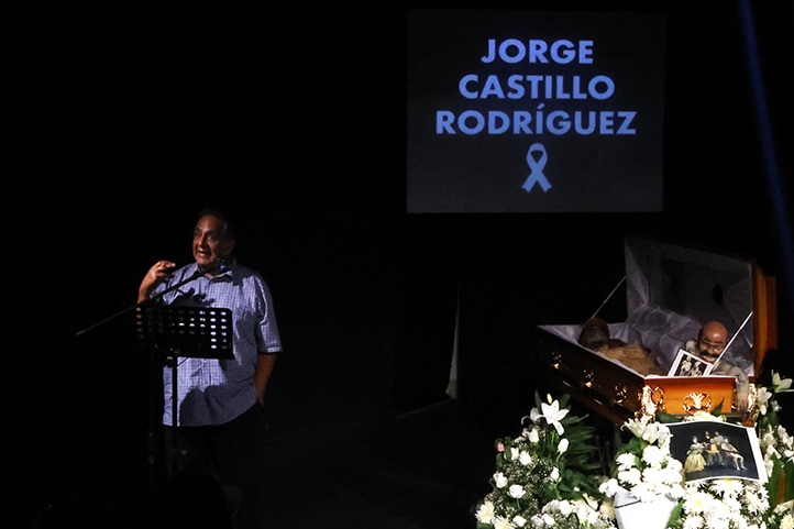 En representación de la Orteuv, Raúl Santamaría destacó que más que un compañero de teatro, Jorge Castillo Rodríguez fue un amigo 