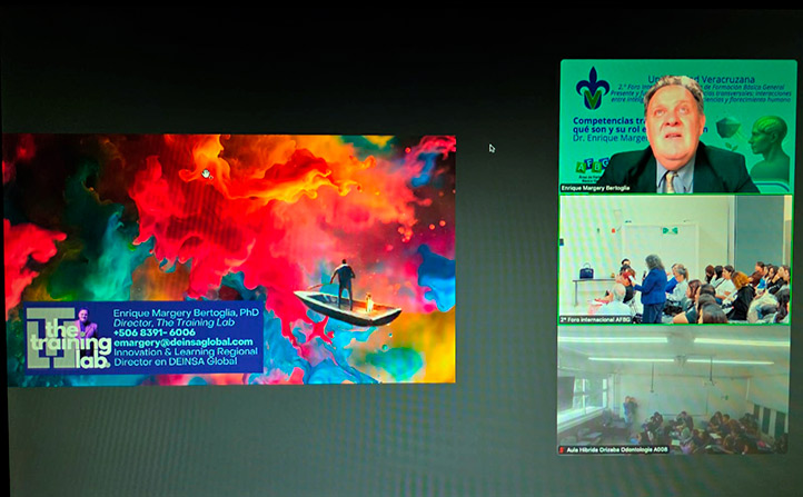 Enrique Margery Bertoglia ofreció su conferencia a distancia y habló de las competencias transversales 