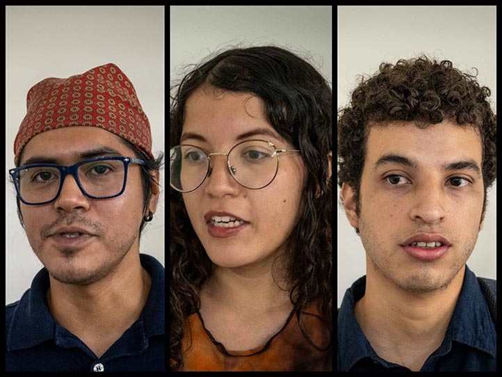 Jesús Ascencio, Itzayana Urrutia y Sebastián Noguerola 