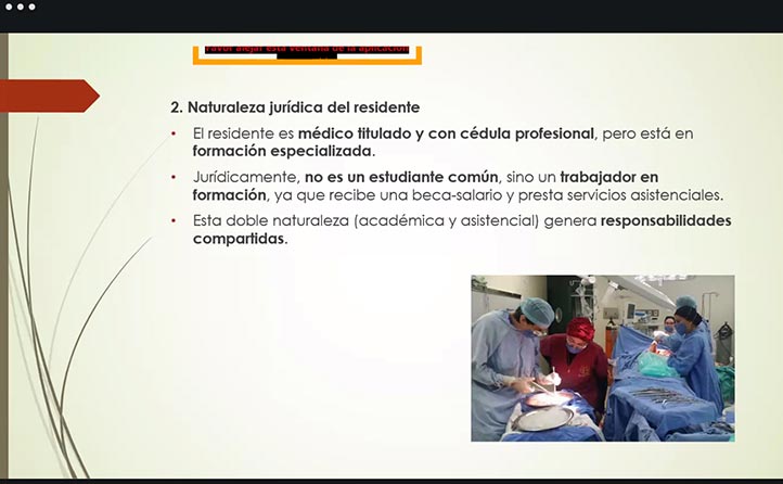 La académica puntualizó que el médico residente no es estudiante común, sino un trabajador en formación  