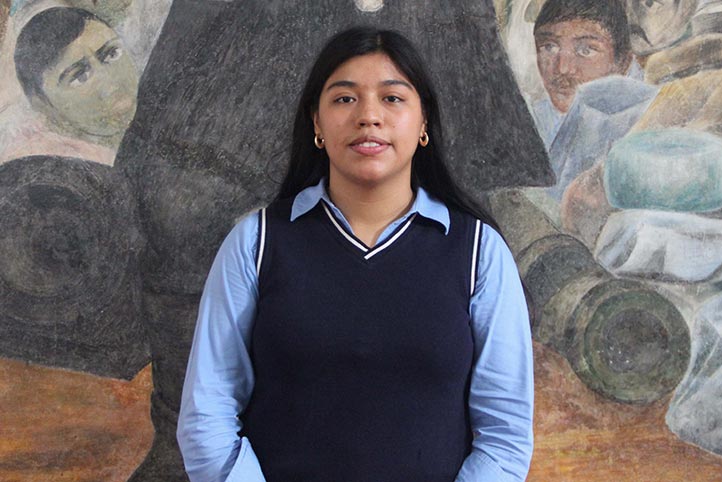 Estefanía Rojas Bautista, alumna del noveno semestre de la Licenciatura en Geografía 