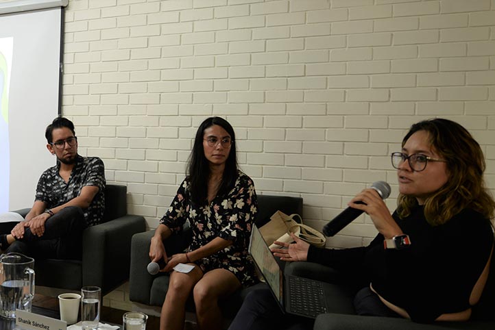 José Carlos López, Shanik Sánchez y Diana Hernández participaron en charla en la Unidad de Humanidades 