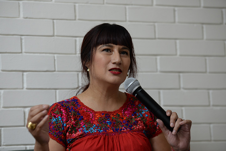 Virginia Arieta Baizabal, durante las actividades del 15 aniversario de la Biblioteca Digital de Humanidades (BDH) 