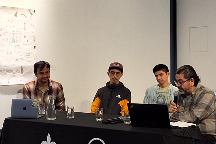 La primera actividad fue un conversatorio en el que participaron egresados y artistas 