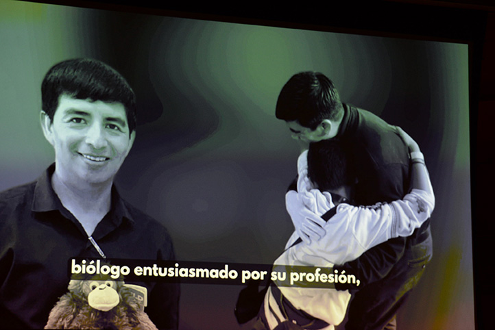 Se proyectó un video in memoriam del investigador del instituto, Daniel Hernández Salazar 