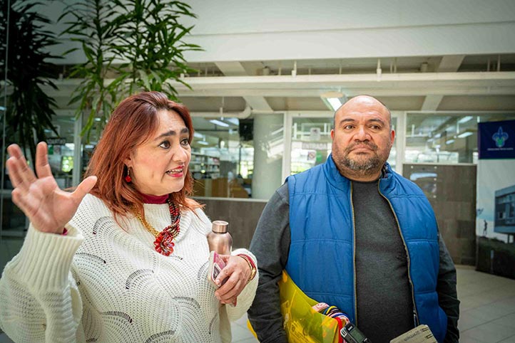 Marlen Hernández y Fabián Romero, profesores de la Escuela Primaria “Jesús Reyes Heroles” 