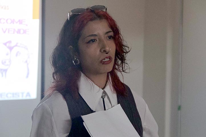 Heidy Marizza Ramírez presentó la ponencia “El antropocentrismo como reproductor de paradigmas de violencia a través de la división de especies” 