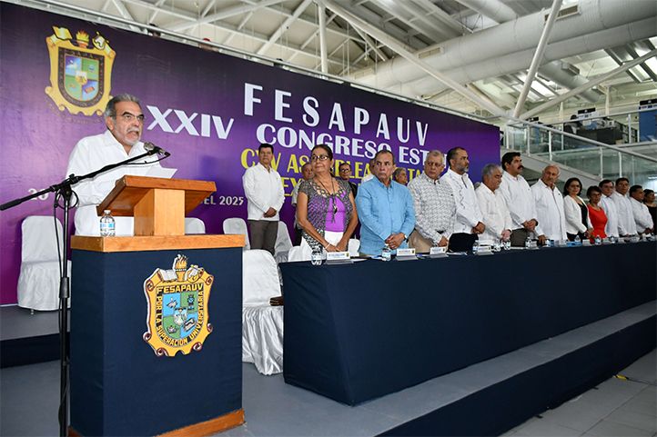 Martín Aguilar Sánchez inauguró el XXIV Congreso Estatal y la CXV Asamblea Estatal Extraordinaria del Fesapauv